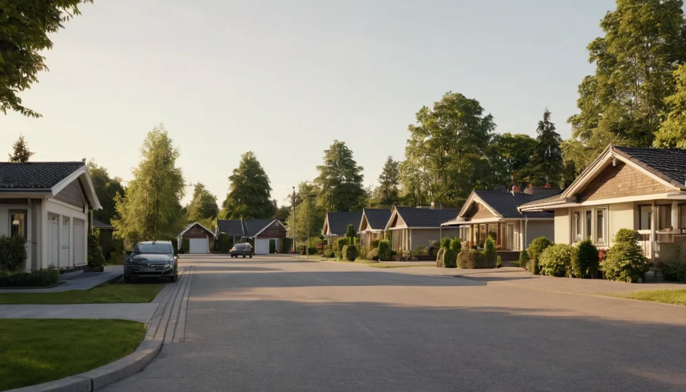 Neighborhood of older homes across the Novi area